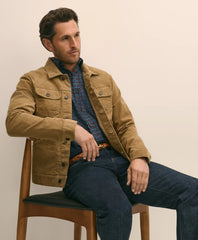 Sale Medium Wale Corduroy Trucker Jacket - Brooks Brothers Near me