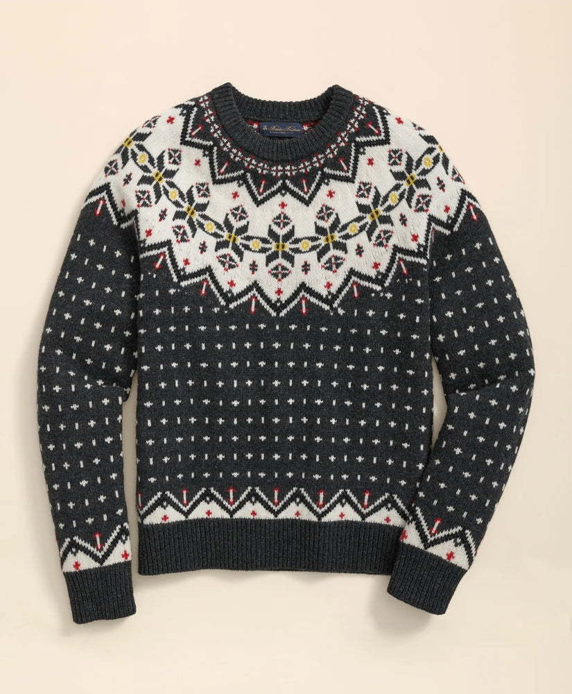 Sale Merino Wool Archive Fair Isle Sweater - Brooks Brothers Online