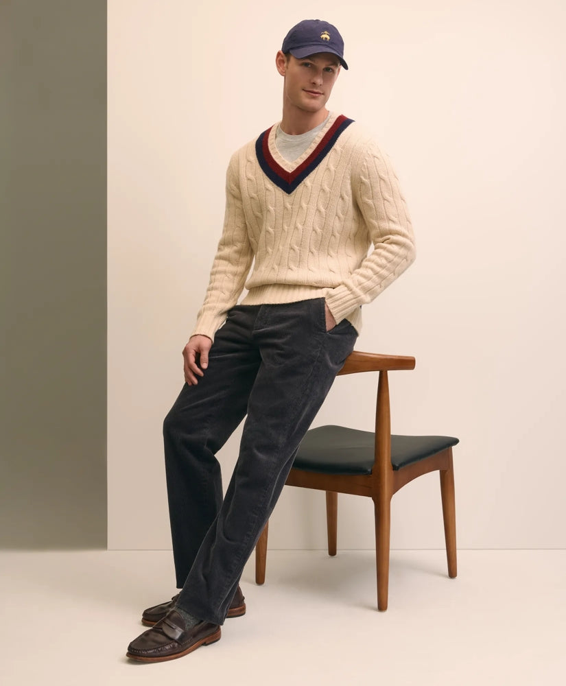 Sale Merino Wool Archive Tennis Sweater - Brooks Brothers On sale