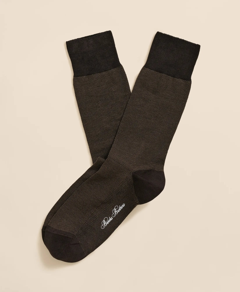 Men Merino-Wool-Blend Mini Dot Socks - Brooks Brothers Discount