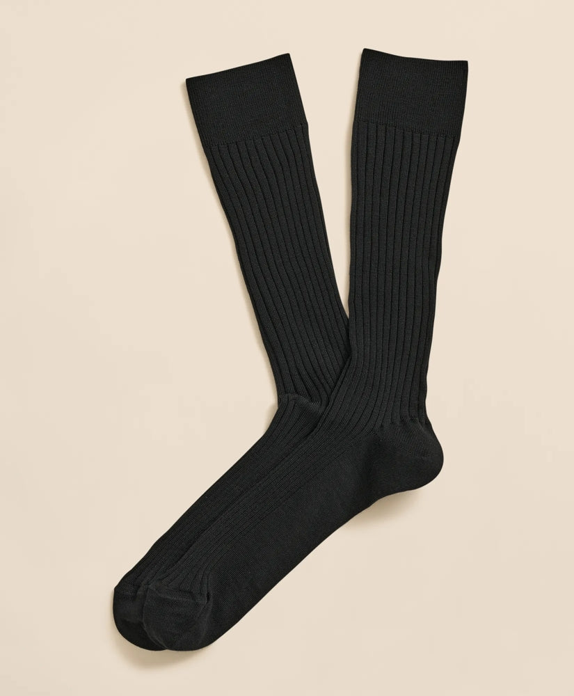 Men Merino Wool Blend Ribbed Socks