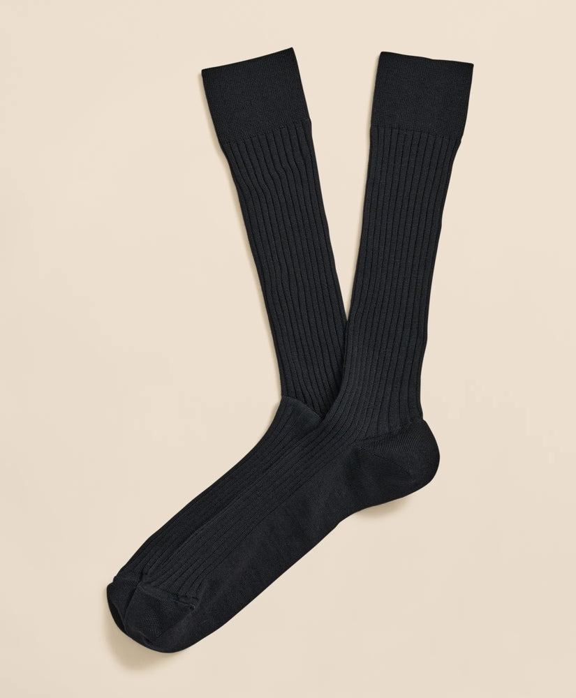 Men Merino Wool Blend Ribbed Socks