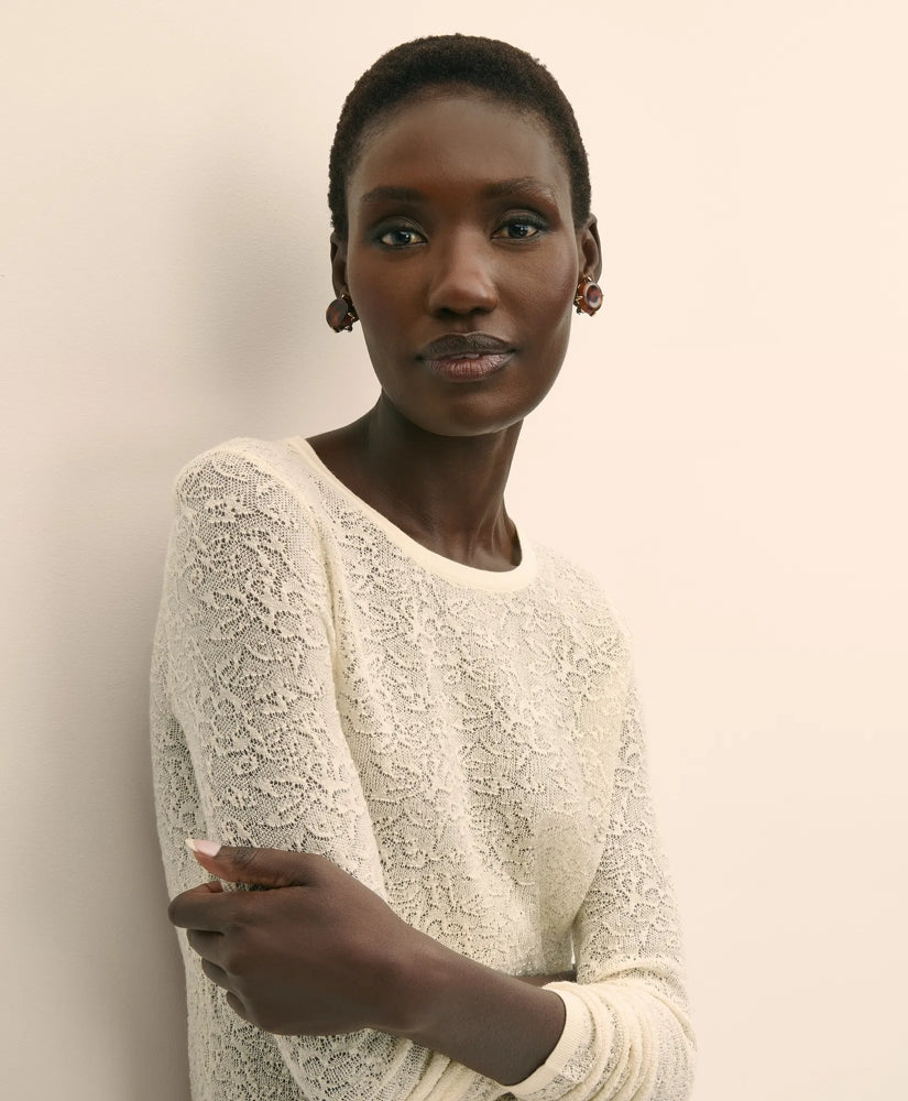 Sale Merino Wool Lace Sweater - Brooks Brothers For sale