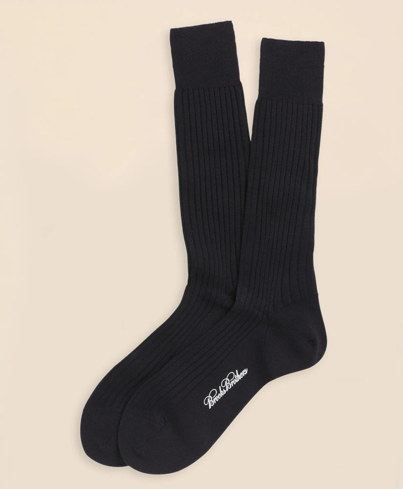 Men Merino Wool Ribbed Crew Socks - Brooks Brothers On sale