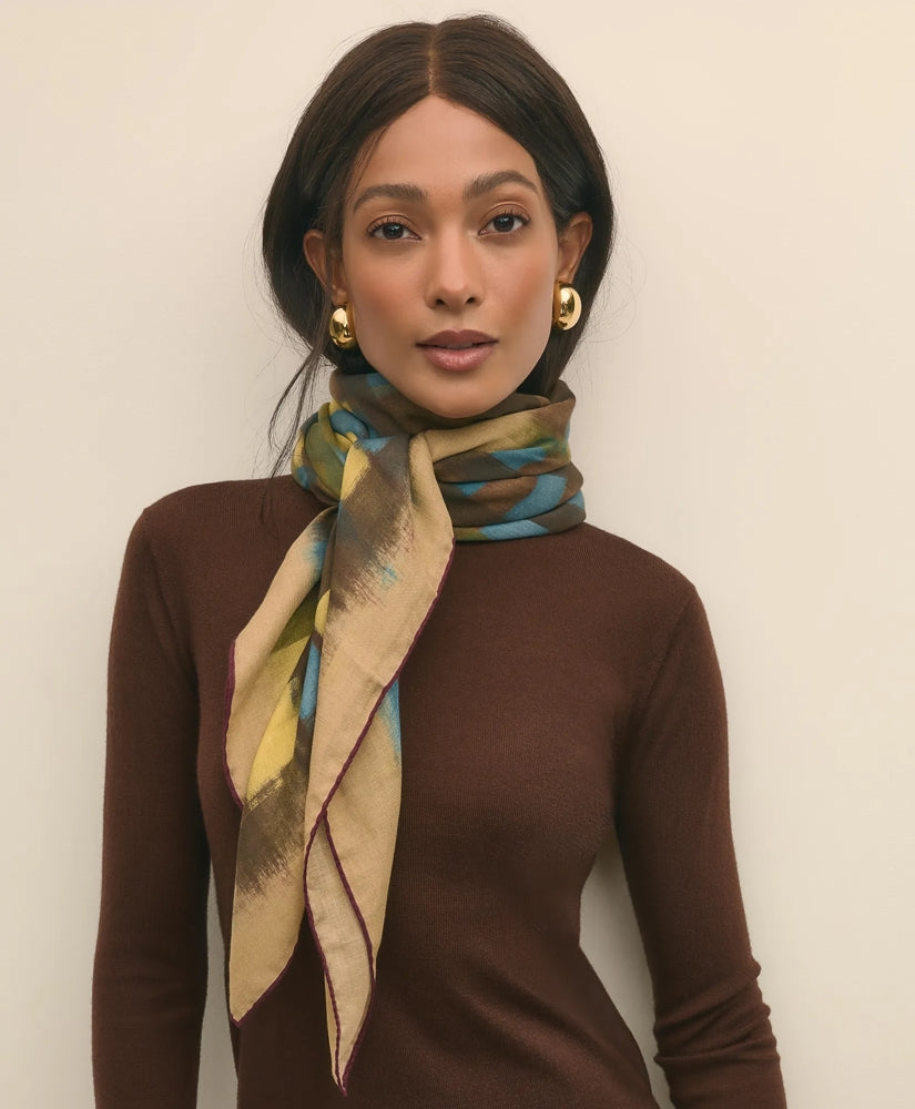 Sale Modal Cashmere Plaid Brush Stroke Scarf - Brooks Brothers Discount