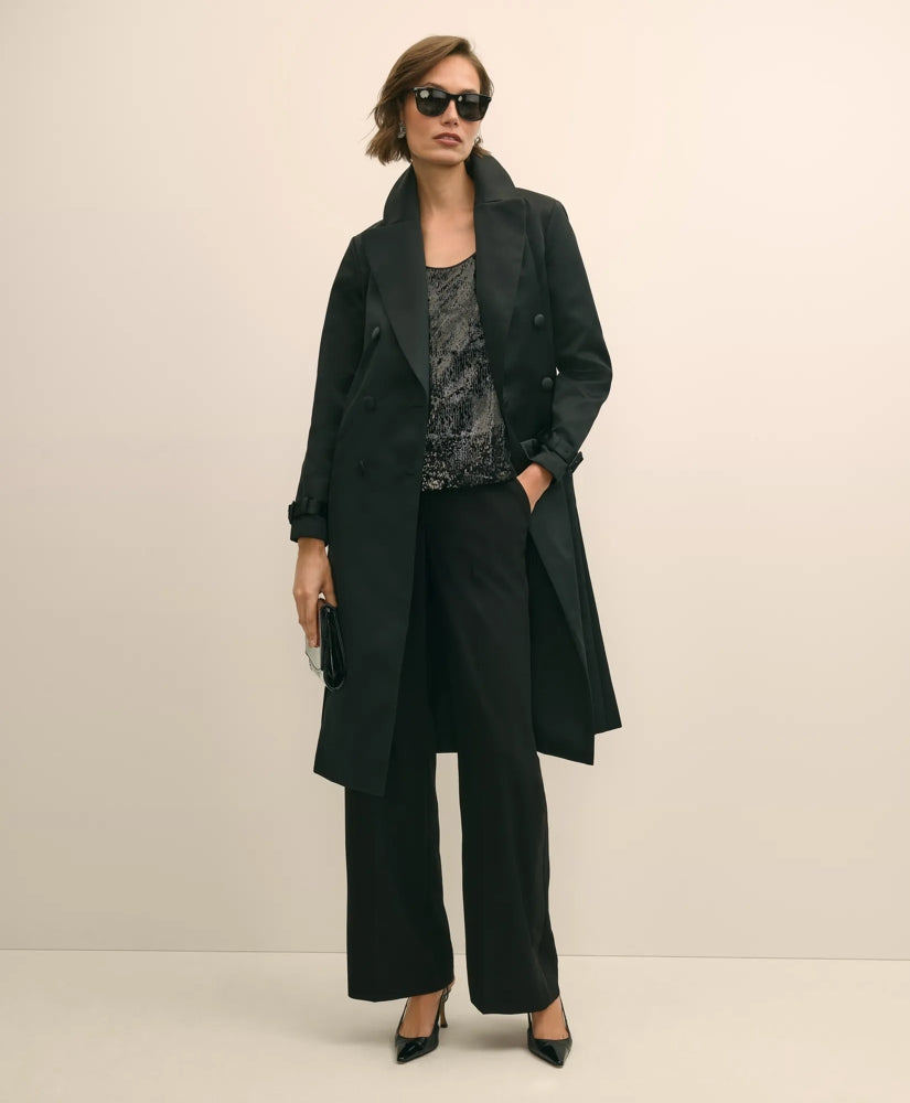 Sale Taffeta Belted Trench Coat - Brooks Brothers Online