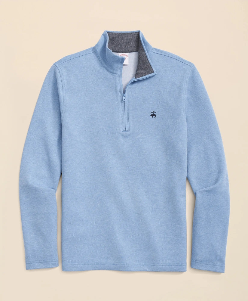 Sale Cotton Blend Pique Quarter-Zip - Brooks Brothers sale