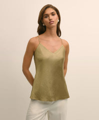 Sale Viscose Bronze-Gold V-Neck Camisole - Brooks Brothers On sale
