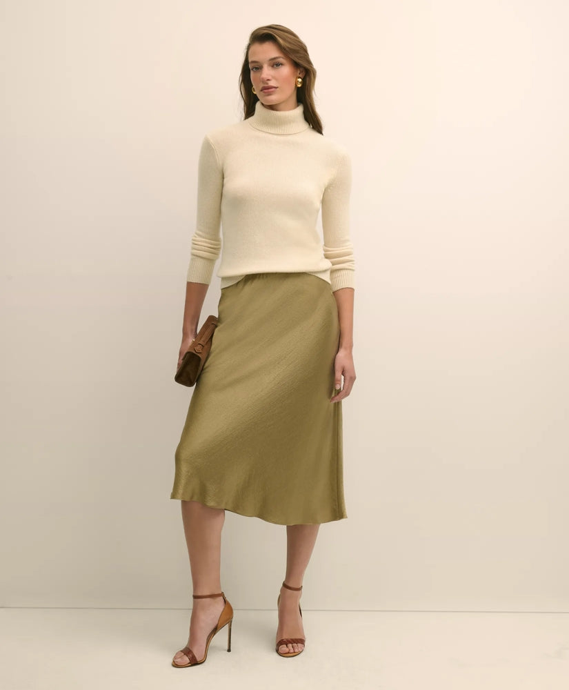 Sale Viscose Bronze-Gold Slip Skirt - Brooks Brothers On sale