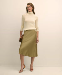 Sale Viscose Bronze-Gold Slip Skirt - Brooks Brothers On sale