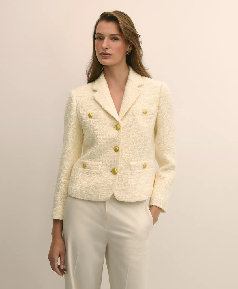 Sale Boucle Notch-Lapel Jacket - Brooks Brothers US