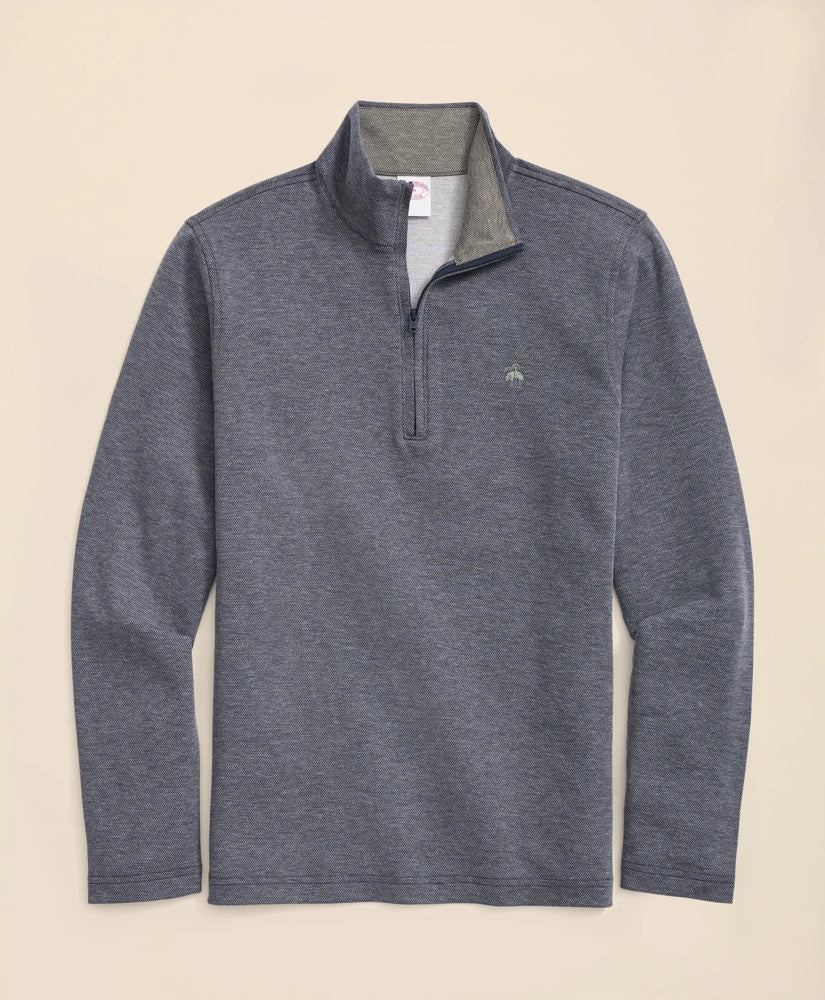 Sale Cotton Blend Pique Quarter-Zip - Brooks Brothers sale