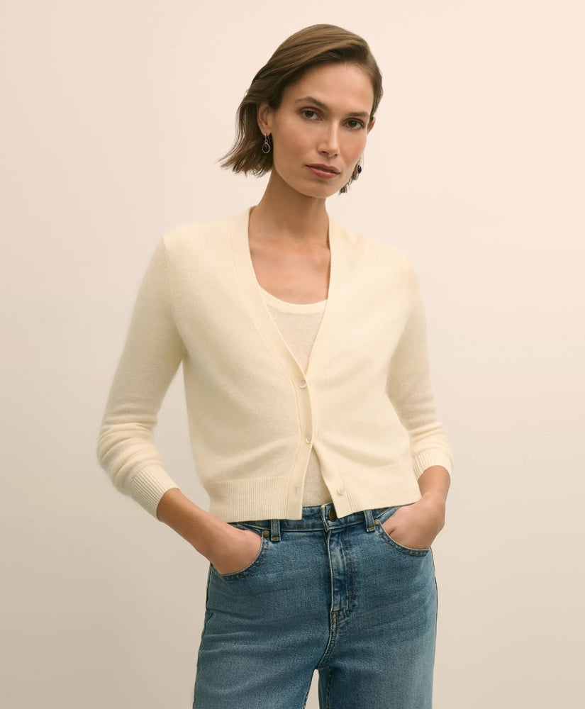 Sale Wool-Cashmere Blend Cropped Cardigan - Brooks Brothers Online