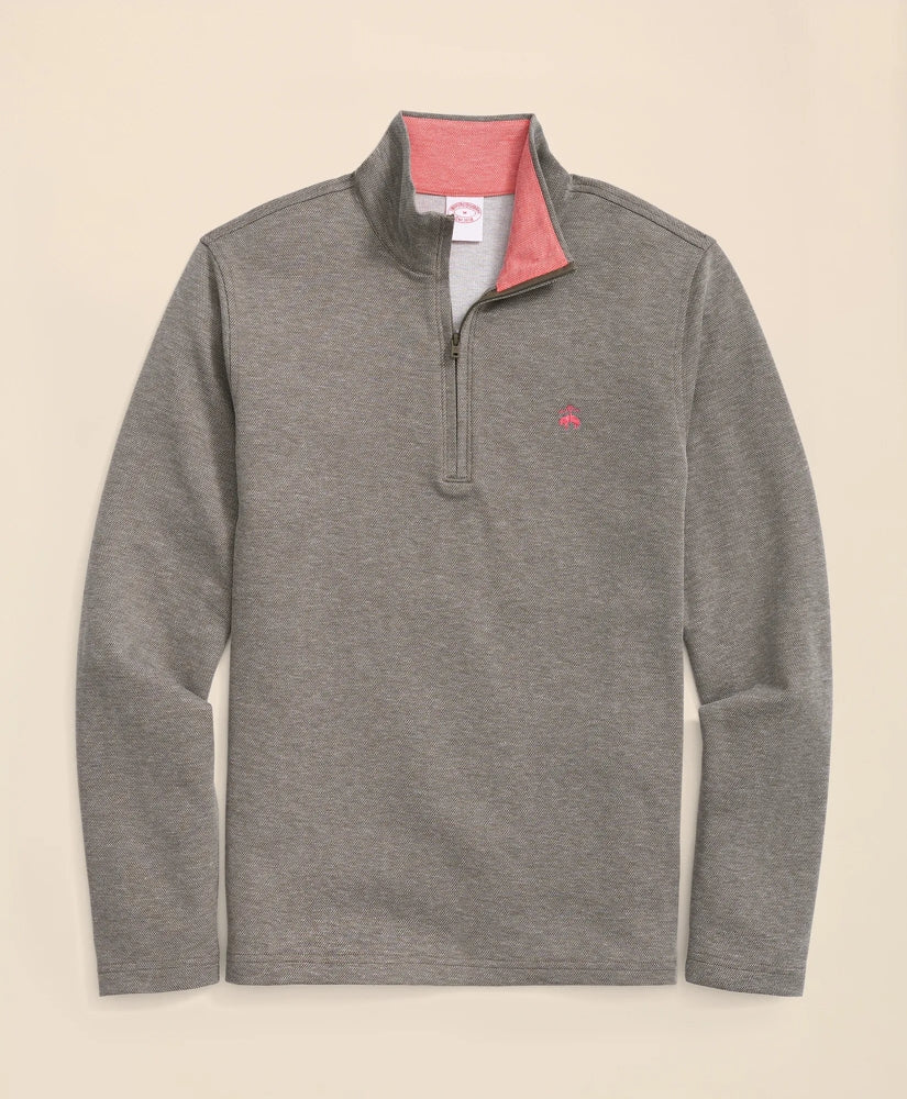 Sale Cotton Blend Pique Quarter-Zip - Brooks Brothers sale