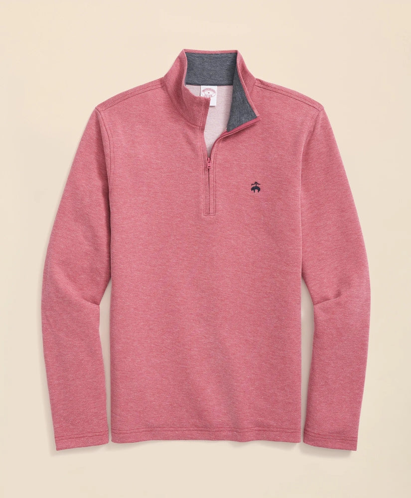 Sale Cotton Blend Pique Quarter-Zip - Brooks Brothers sale