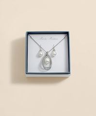 Women Orbital Interlocking Faux- Pearl and Crystal Set - Brooks Brothers On sale
