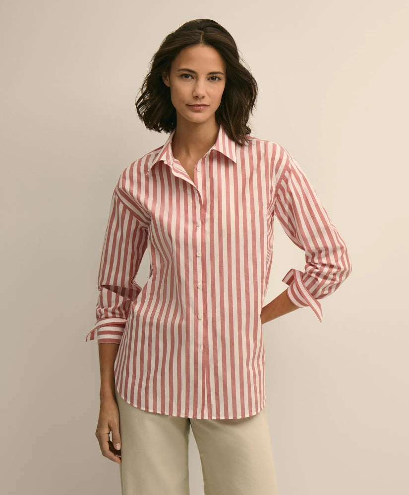 Sale Oversized Cotton Pinstripe Shirt - Brooks Brothers Near me