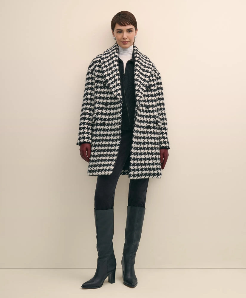 Sale Oversized Wool Houndstooth Coat - Brooks Brothers Discount