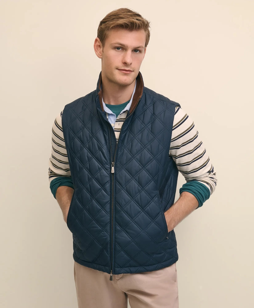 Men Paddock Diamond Quilted Vest
