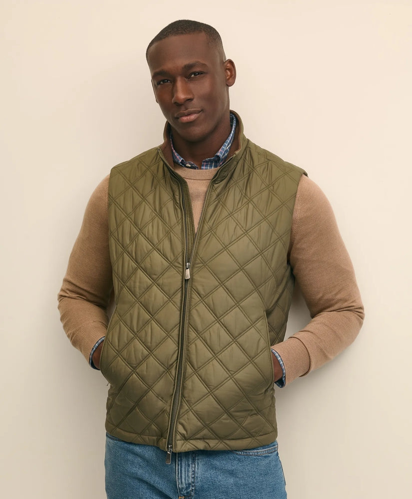 Men Paddock Diamond Quilted Vest