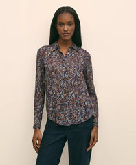 Sale Paisley Shimmer-Stripe Shirt - Brooks Brothers Discount