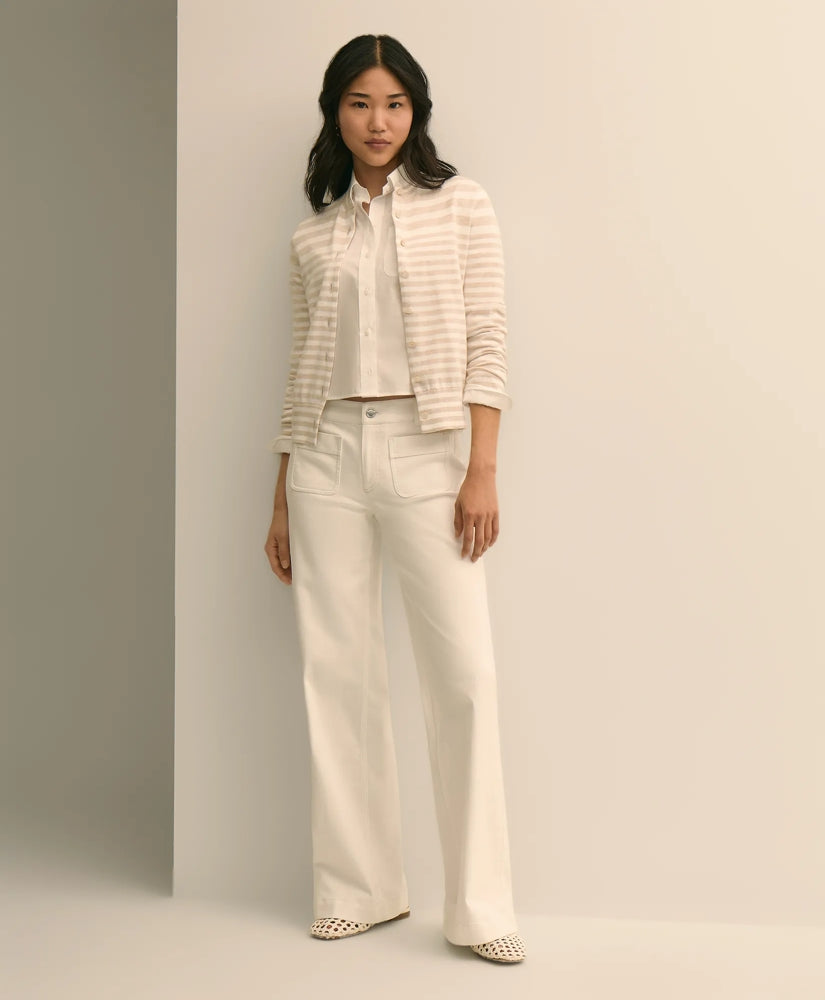 Women Patch-Pocket Flare Jeans - Brooks Brothers Outlet