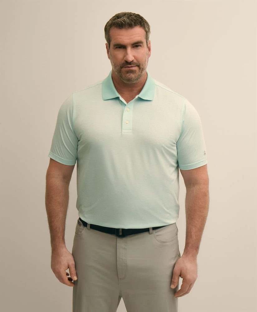 Men Performance Series Big & Tall Microstripe Polo Shirt