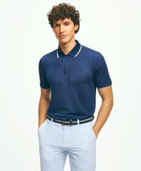 Men Performance Series Quarter-Zip Pique Polo Shirt - Brooks Brothers Near me