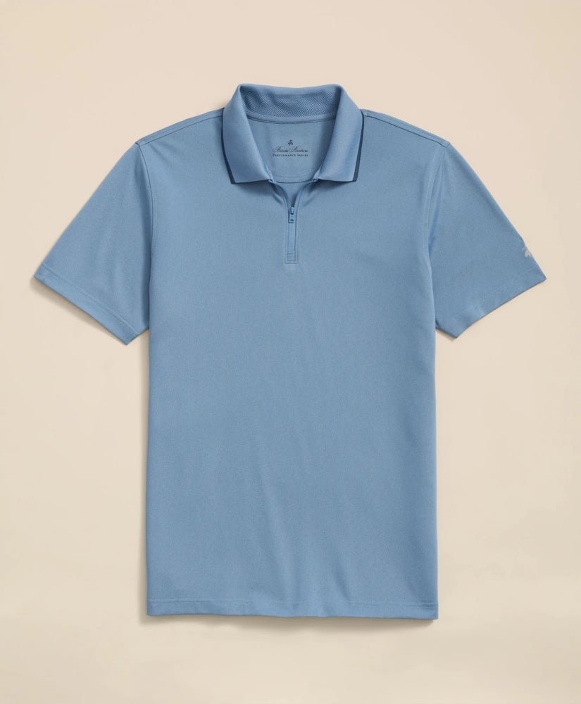 Men Performance Series Quarter-Zip Pique Polo Shirt - Brooks Brothers Near me