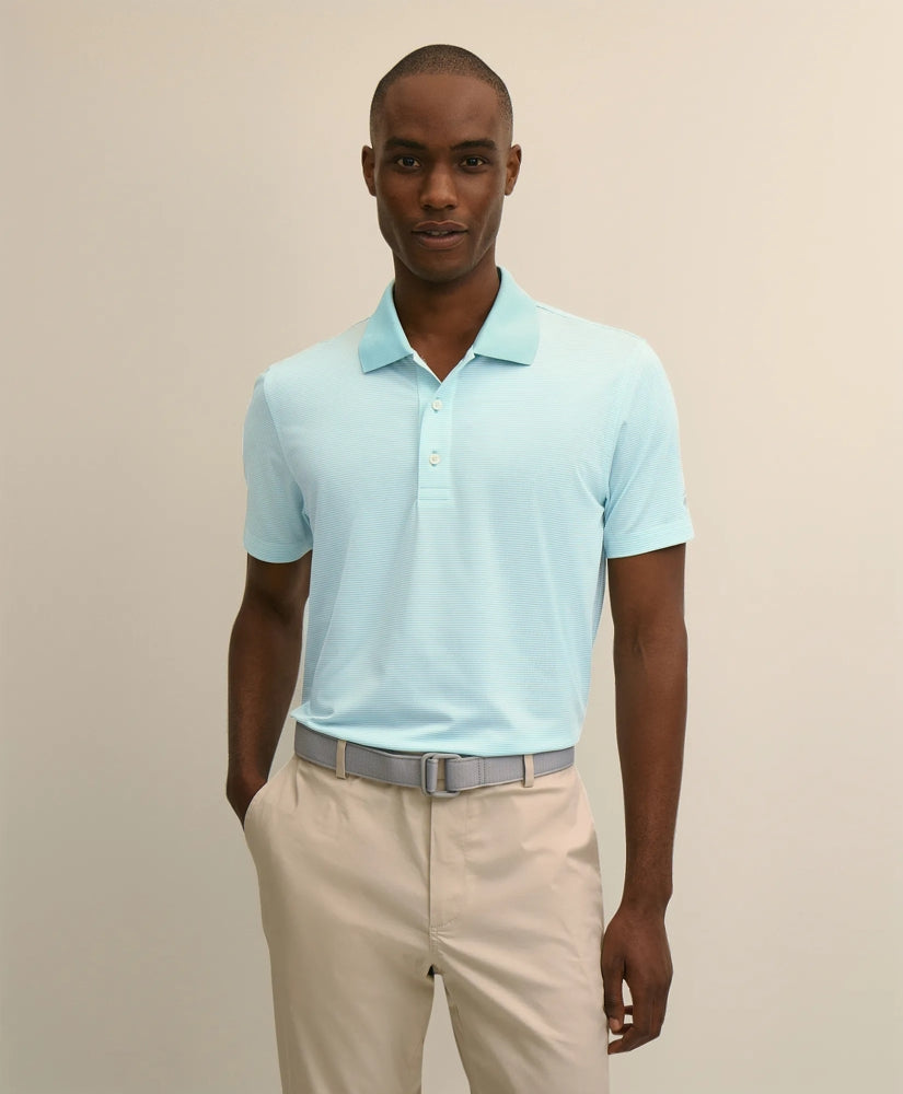 Men Performance Series Micro Stripe Jersey Polo Shirt - Brooks Brothers Discount