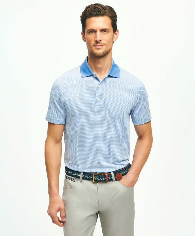 Sale Performance Series Micro Stripe Jersey Polo Shirt - Brooks Brothers Gift