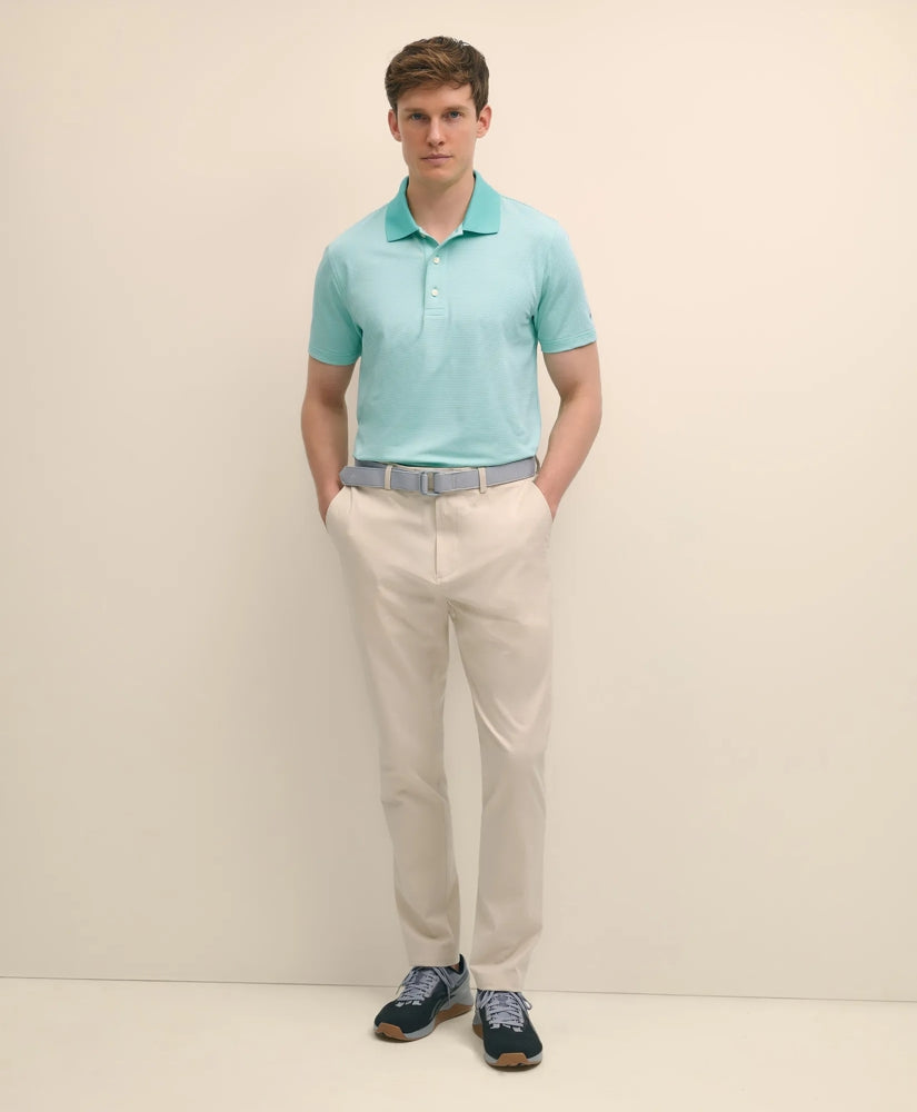 Men Performance Series Micro Stripe Jersey Polo Shirt - Brooks Brothers Discount