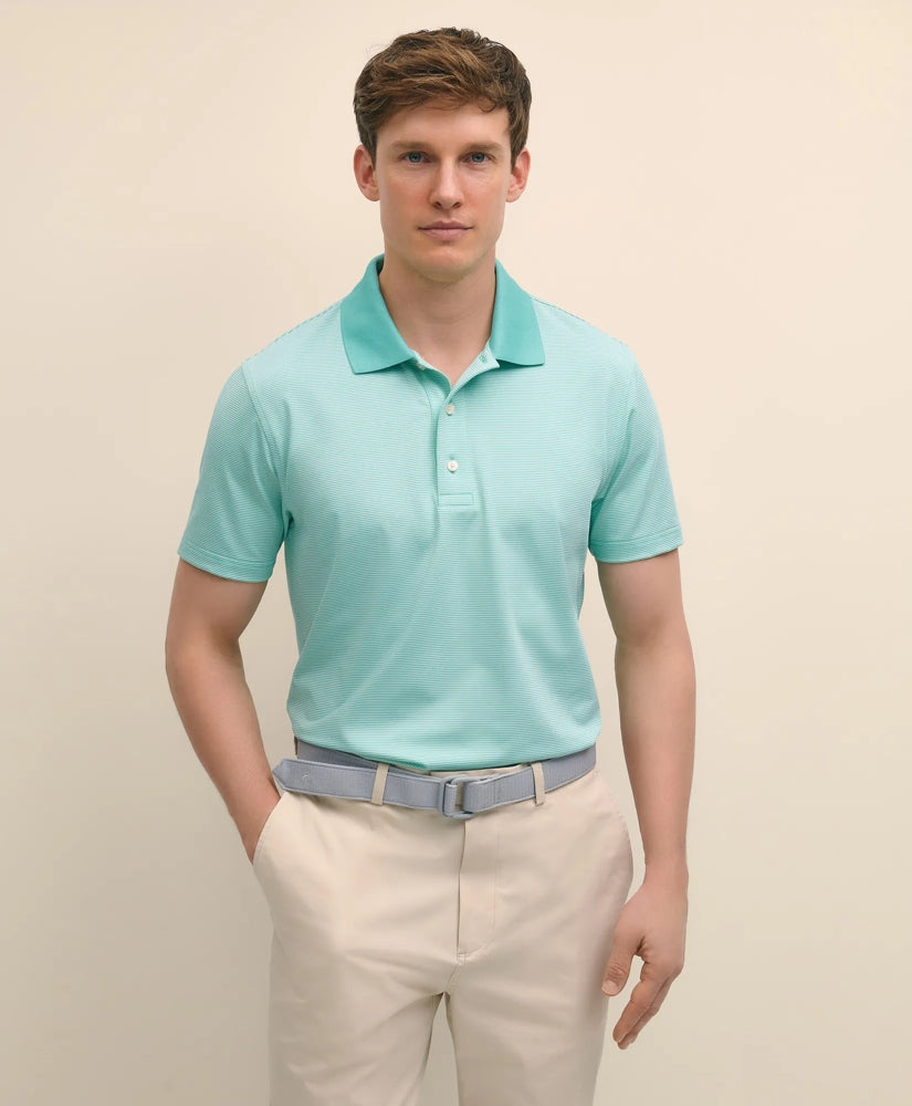 Sale Performance Series Micro Stripe Jersey Polo Shirt - Brooks Brothers Gift