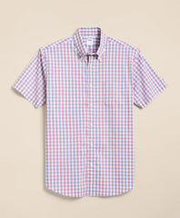 Men Performance Series Stretch Polo Button-Down Collar, Check Sport Shirt - Brooks Brothers For sale