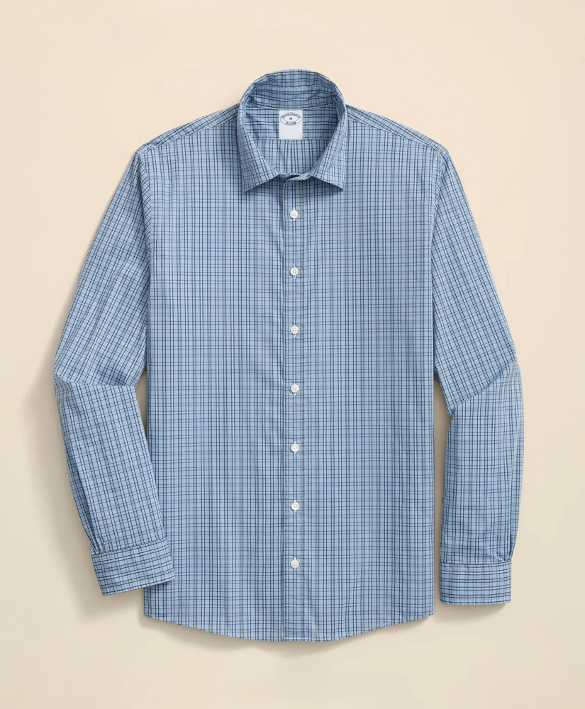 Sale Performance Series Stretch Spread Collar, Check Sport Shirt - Brooks Brothers Near me