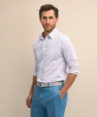 Men Performance Series Stretch Spread Collar, Ribbon Stripe Sport Shirt - Brooks Brothers Near me