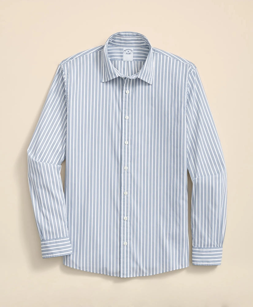 Sale Performance Series Stretch Spread Collar, Striped Sport Shirt - Brooks Brothers Online