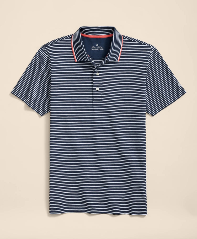 Sale Performance Series Striped Pique Polo Shirt - Brooks Brothers Discount