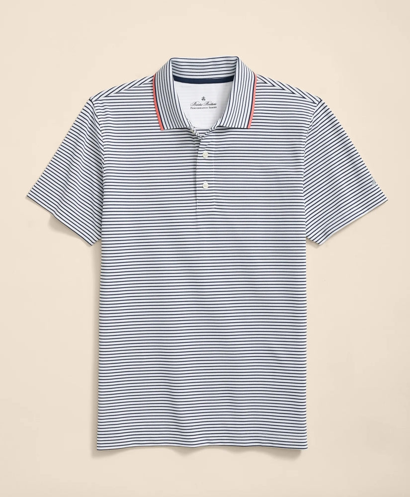 Sale Performance Series Striped Pique Polo Shirt - Brooks Brothers Discount