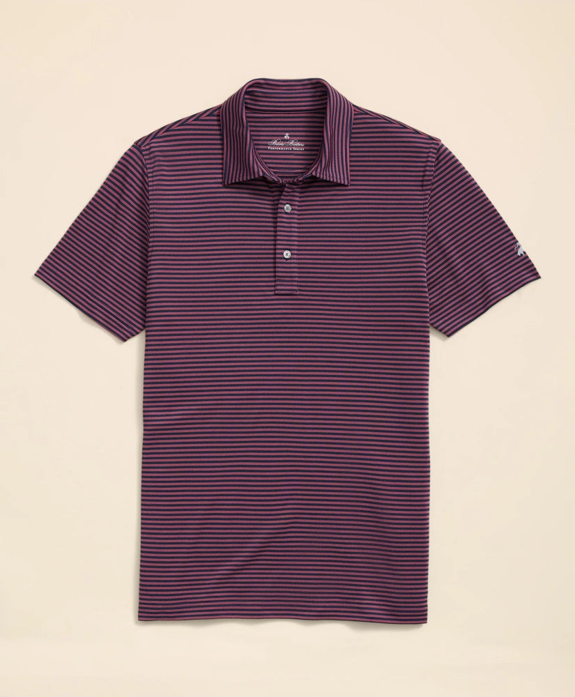 Men Performance Series Vintage Stripe Pique Polo Shirt - Brooks Brothers On sale
