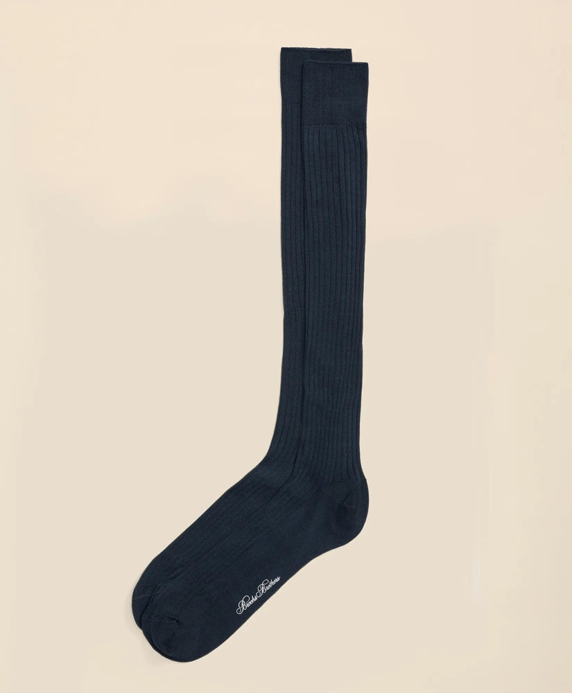 Men Pima Cotton Blend Over-the-Calf Socks - Brooks Brothers US