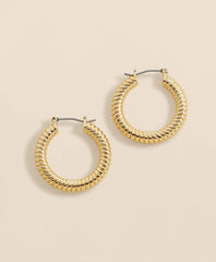Women Rope Twist Gold-Toned Hoop Earrings - Brooks Brothers Online