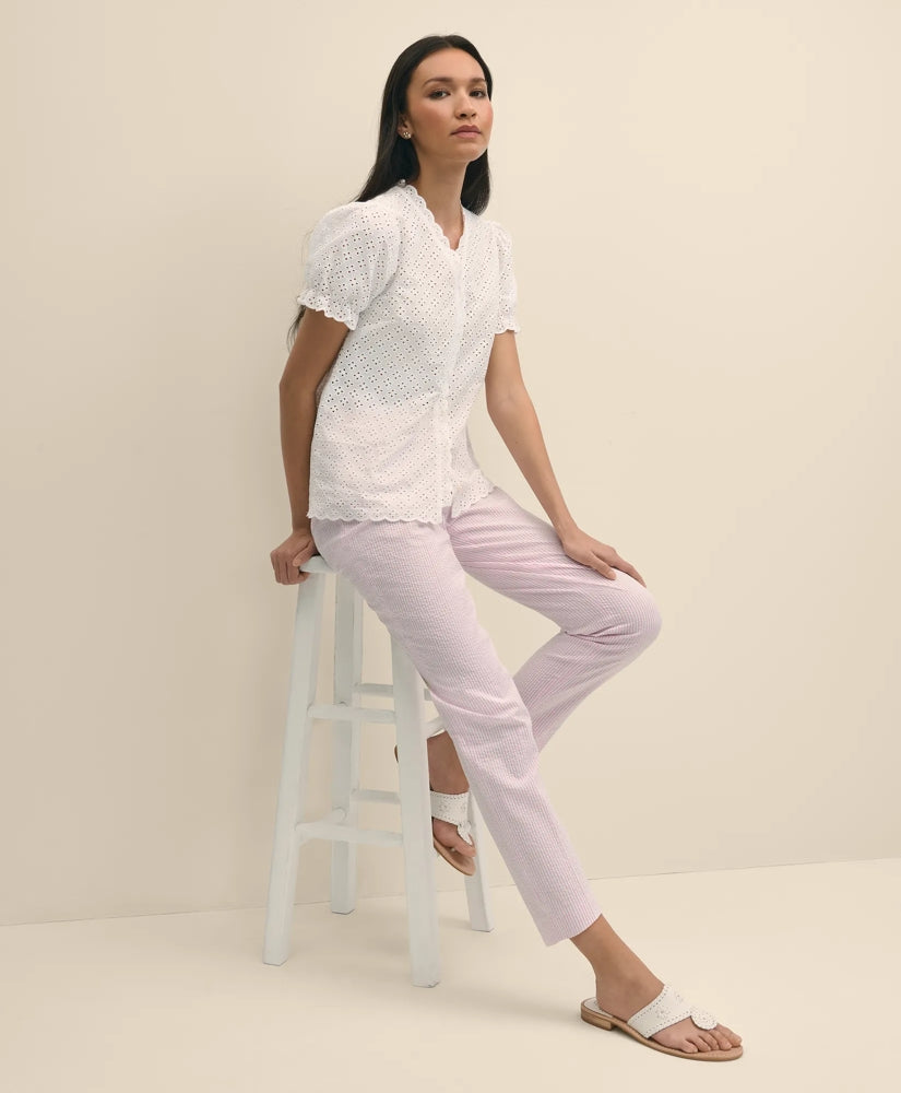 Sale Seersucker Slim Fit Pants - Brooks Brothers Discount