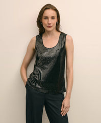 Sale Sequin Scoop Neck Sleeveless Top - Brooks Brothers sale