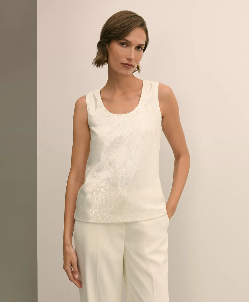 Sale Sequin Scoop Neck Sleeveless Top - Brooks Brothers sale