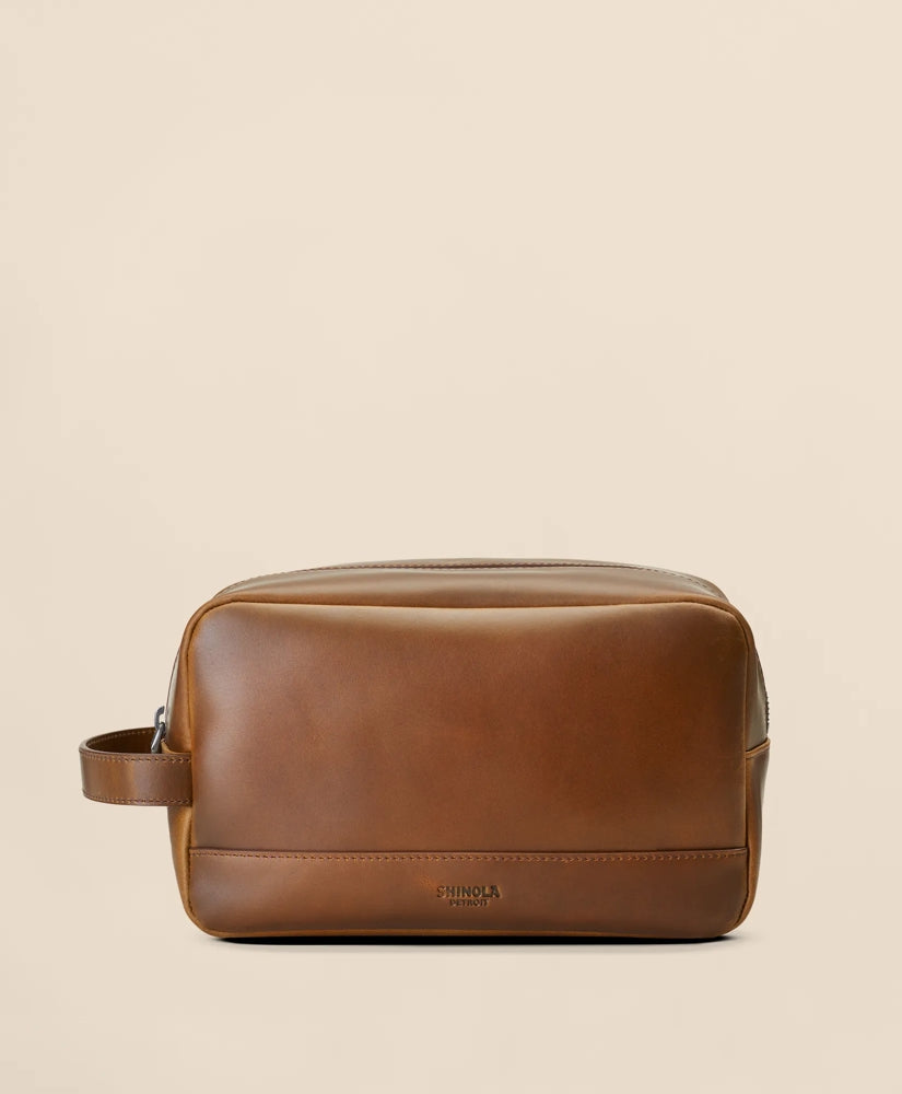 Men Shinola Leather Travel Kit - Brooks Brothers Outlet