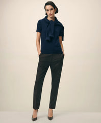 Women Short-Sleeve Shell Sweater in Cashmere - Brooks Brothers Discount