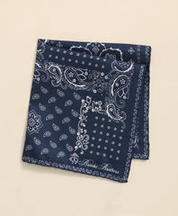 Men Silk Bandana Print Pocket Square - Brooks Brothers sale