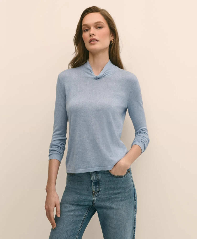 Sale Silk Cashmere Twist Neck Sweater - Brooks Brothers Gift