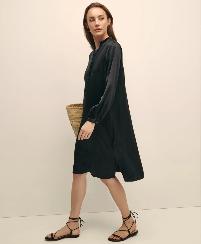 Sale Silk Charmeuse Shift Dress - Brooks Brothers US